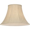 Springcrest Set of 2 Bell Lamp Shades Beige Large 9" Top x 19" Bottom x 12.5" High Spider with Replacement Harp and Finial Fitting - 3 of 4