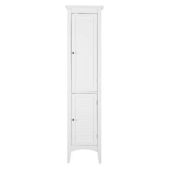 Kleankin Slim Bathroom Storage Cabinet, Floor Standing Bathroom Organizer,  Linen Tower With Open Shelves And Glass Door : Target