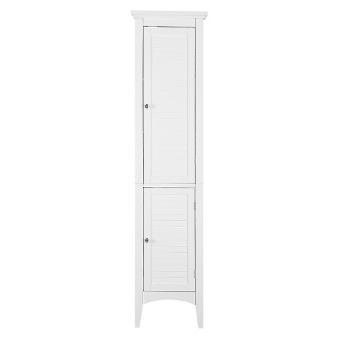 Tall Narrow Cabinet Tower Storage Organizer 2 Doors 6 Shelves Kitchen  Bathroom