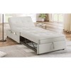 4-in-1 Multi-Function Sofa Bed Chair with Folding Ottoman, Storage Pocket, USB Port for Living Room, Bedroom, Apartment - 2 of 4