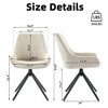 DYHOME Dining Room Chairs Set of 2, Mid Century Modern Kitchen Swivel Upholstered Dining Chair - 2 of 4