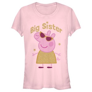 Juniors Womens Peppa Pig Big Sister T-Shirt - 1 of 4