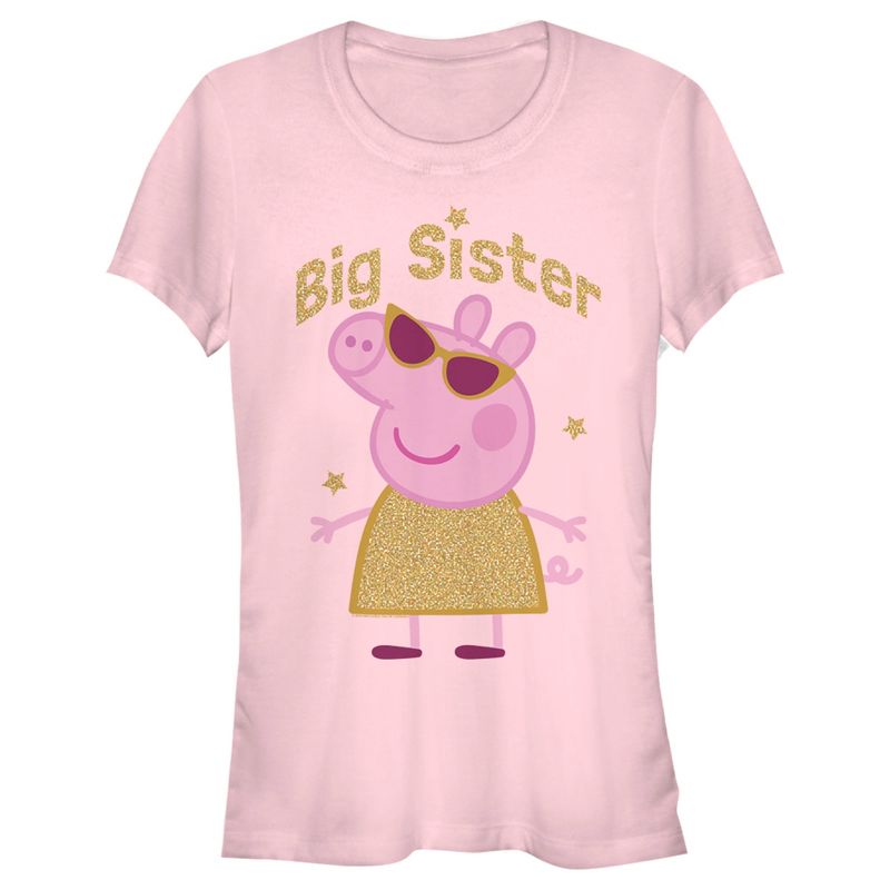 Juniors Womens Peppa Pig Big Sister T-Shirt, 1 of 5