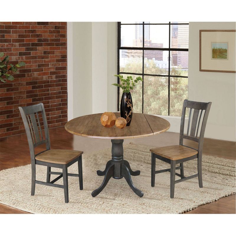42" Mase Dual Drop Leaf Table with 2 San Remo Side Chairs - International Concepts, 3 of 12