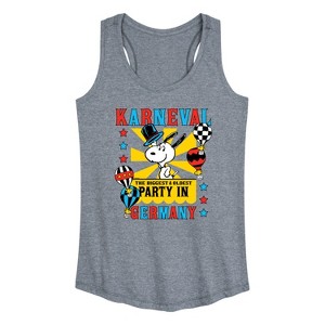 Women's - Peanuts - Karneval Biggest Oldest Party Germany Graphic Racerback Tank - 1 of 4
