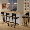Bar Stools Set of 2/4 Upholstered PU Dining Chairs Curved Backrest, Modern Dining Room Chairs Kitchen Chairs with 26IN Metal Legs - 4 of 4
