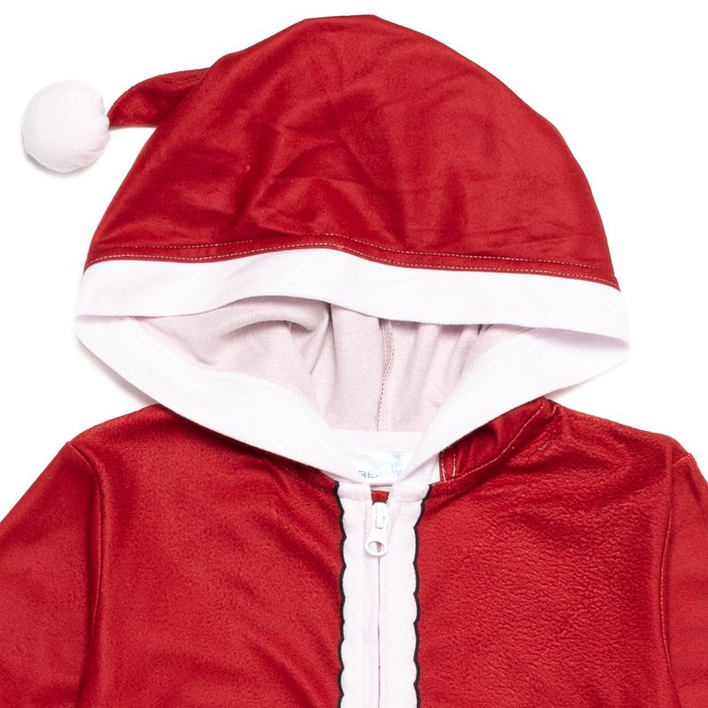  Christmas Santa Claus Fleece Coverall Toddler, 3 of 7