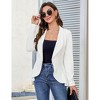 Coolmee Womens Casual Blazer Long Sleeve Open Front Ruffle Work Office Cardigan Jackets - 2 of 4