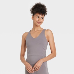 Women's Flex Light Support V-Neck Cropped Sports Bra - All In Motion™ - 1 of 4