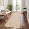 Washable Modern Large Living Room Rugs, Rainbow Print Soft Non Slip Bedroom Carpet, Low Pile Geometric Dining Room Rugs - 3 of 4