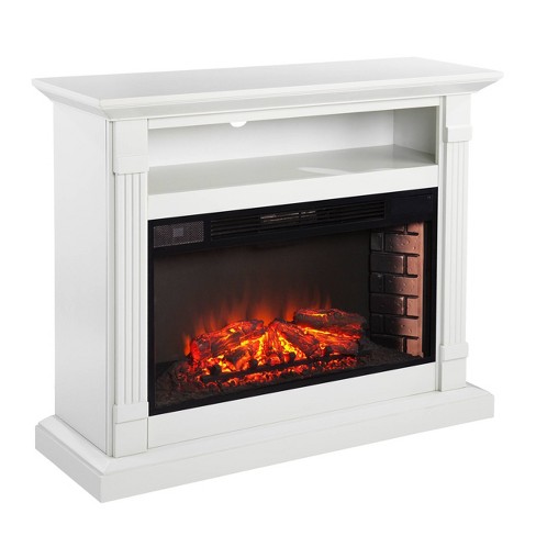 Noaks Widescreen Electric Fireplace With Media Storage Light Gray - Aiden  Lane : Target