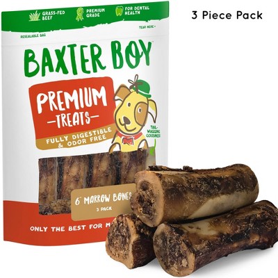 Baxter Boy 6" Marrow Bone Beef Dog Treats - 3pk