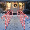 Joyfy 12 Pcs Christmas Candy Cane Pathway Markers Lights, Outdoor Christmas Decorations Stakes Lights for Holiday Indoor Yard Patio Garden Walkway - 3 of 4