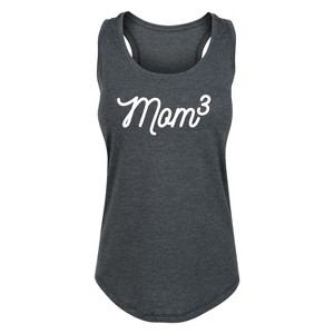 Women's - Instant Message - Mom to the 3rd Power Graphic Racerback Tank - 1 of 4