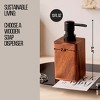 Evideco French Home Goods Bath Hand Soap & Lotion Dispenser ACACIA 10 FL OZ Brown and Black - 4 of 4