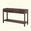 KIGFTSOD Ash Veneer Modern Style Console Table with Drawer and Shelf, Striped Design for Entryway, Corridor, Foyer, Living Room, Study - 4 of 4