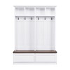 Lycvki 4-in-1 Hall Tree with Wood Grain Bench and Coat Rack - 2 of 4