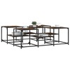 vidaXL Coffee Table Smoked Oak 47.6 in.x47.6 in.x15.7 in. Engineered Wood - 4 of 4