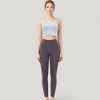 Anna-Kaci Active Women's Double Strap Crew Neck Ribbed Crop Top with Fitted Hem - 4 of 4