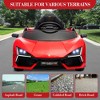 12V Kids Ride On Car with Remote Control, Battery Powered Sports Car Toy with Dual 25W Motors, Spring Suspension, Headlight, Music for Toddler 3+ - 2 of 4