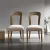 Dining Chairs Set of 2, Upholstered Kitchen Side Chairs with Paded Seating Solid Rubber Wood Legs for Dining Room,Island,Living Room-Tanpinhause - 2 of 4
