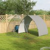 PawHut Chicken Run, Large Metal Chicken Coop with Waterproof and Anti-UV Cover, Walk in Poultry Cage Outdoor - 2 of 4
