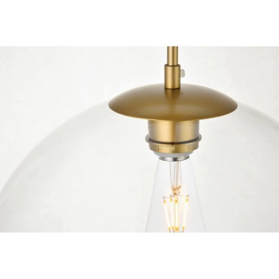 Baxter Cosmopolitan Brass & Clear Glass 3-Light Pendant