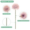 Unique Bargains Plastic Silk Durable Artificial Chrysanthemum Ball Flowers 11" - 2 of 4