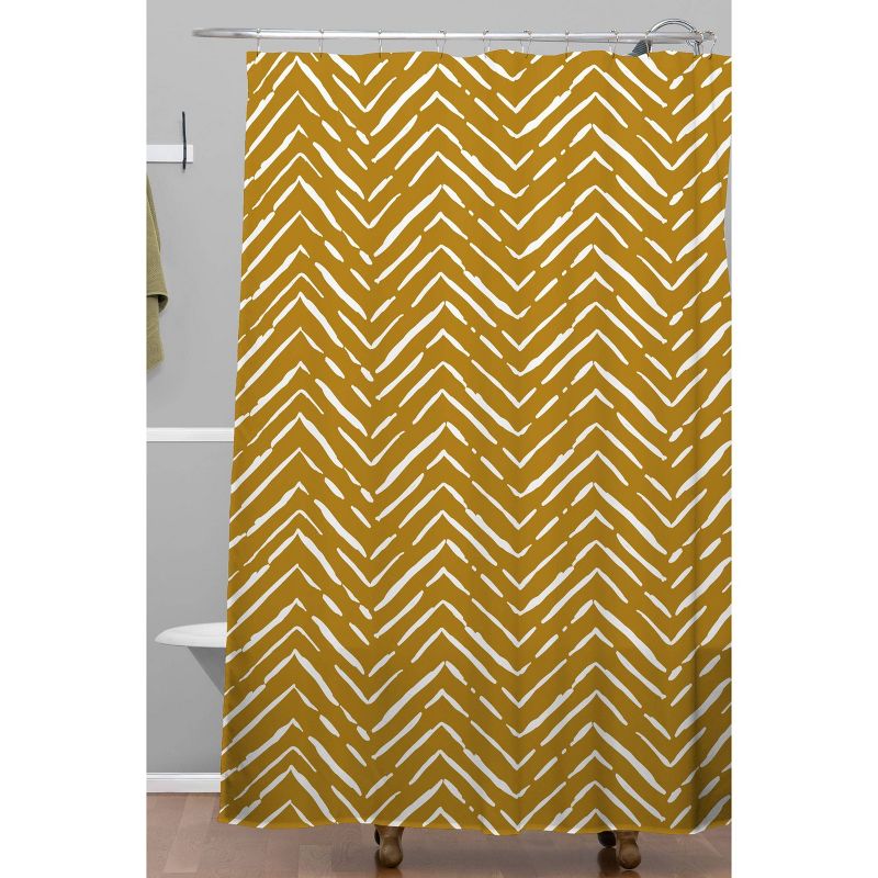 Iveta Abolina La Jardin Noir III Shower Curtain Yellow - Deny Designs, 3 of 7