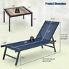 Tangkula 3pcs Patio Chaise Lounge Set Aluminum Recliner Chair Table Outdoor Adjust - 3 of 4