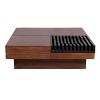 ITALIAN RETRO - INSPIRED ACACIA WOOD STORAGE COFFEE TABLE ,BROWN & BLACK COLOR - 4 of 4