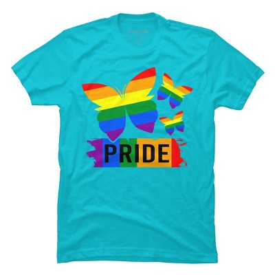 Adult Design By Humans Rainbow Butterflies Rainbow Pride By dnlribeiro88 T-Shirt