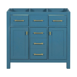 NicBex Bathroom Vanity without Sink/with Sink,Bathroom Sink Vanity with 4 Drawers and 2 Cabinets,36 inch Bathroom Sink Cabinet for Bathroom,Green/Blue - 1 of 4