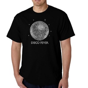 LA Pop Art Men's Word Art T-shirt - Disco Ball - 1 of 4