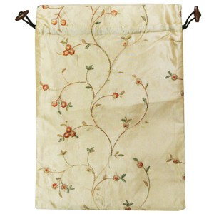 Wrapables Beautiful Embroidered Silk Travel Bag for Lingerie & Shoes - 1 of 4