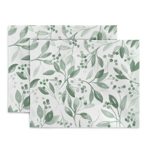 Laura Trevey Berries and Leaves Mint Placemats - Deny Designs - 1 of 3