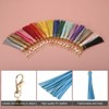 Unique Bargains PU Leather Keychain with Lobster Swivel Crafts Tassels 18 Pcs - 4 of 4