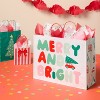 XL 'Merry and Bright' Christmas Gift Bag White - Spritz™ - 2 of 3