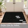 Dirt Trapper Door 24x36 Inch Non - Slip Doormat Washable Entryway Rug Black Stain Resistant Absorbent Muddy Shoes Paws - 2 of 4