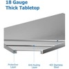 Commercial Kitchen Work Table with Adjustable Undershelf, Heavy Duty Prep Table for Home, Restaurant, Hotel, Stainless Steel - 4 of 4