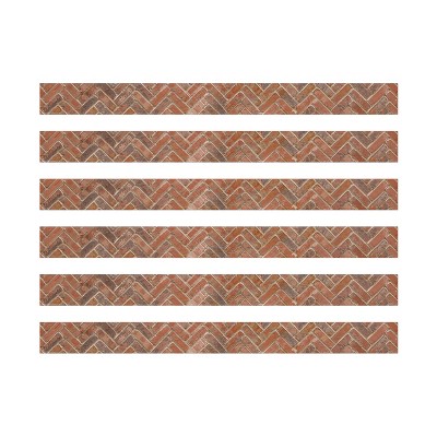 Eureka® Curiosity Garden Brick Extra Wide Deco Trim®, 37 Feet Per Pack, 6 Packs