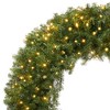 Casafield Artificial Christmas Wreath for Front Door, Window or Mantel, Green Fir Indoor/Outdoor Holiday Décor - 2 of 4