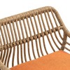 Zeus & Ruta Modern Swivel Bar Stools Set of 2 Adjustable Counter Height Chairs with Footrest - Orange - 3 of 4