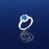 Slickblue 2.1 Ct Round Cut Classic Halo Ring for Women in Rhodium Plated, in 6 Color Options, Sizes 5-10 - 2 of 4
