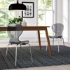 LeisureMod Oyster Modern Transparent Acrylic Dining Side Chair, Set of 2 - 2 of 4