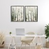 Stupell Industries Organic Birch Forest Trees 2pc Floating Frame Art Set - 2 of 4