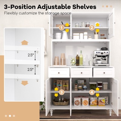 Costway Pantry Cabinet 77” Tall Kitchen Storage Australia | Ubuy
