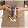 MKF Collection Jasmine 3 Piece Bangle Wristlet and Keychain Set by Mia K- Charcoal Pink - 3 of 4
