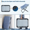 Oversized Comfy Chair, Faux Fur Foldable Lounge Chair for Adults, Metal Frame X-Large Saucer Chair, Plush Accent Chair for Bedroom Living Room Dorm - 4 of 4