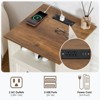 Hommpa Modern Rustic Bedside Table Nightstand with Charging Station, 2 Drawers & Storage - 4 of 4